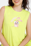 Zivame Bunny Rolls Knit Cotton Mid Length Nightdress - Love Bird — thumbnail 5